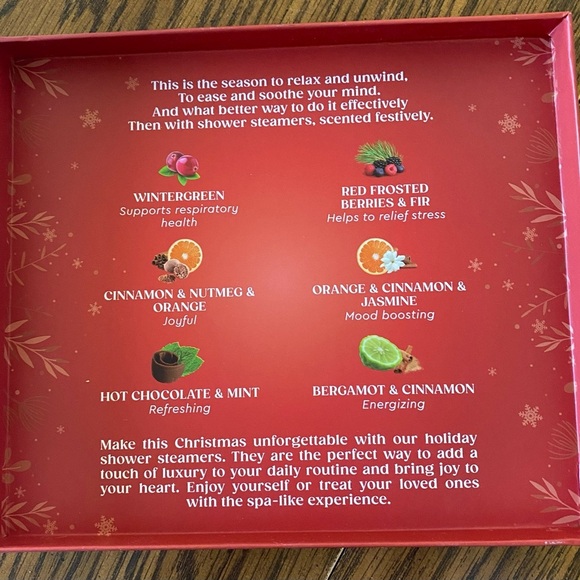 CLEVERFY Shower Steamers holiday edition aromatherapy 6 different tablets NEW - Picture 3 of 4
